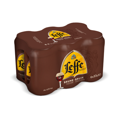 LEFFE BRUIN CANS 0.33 (6)