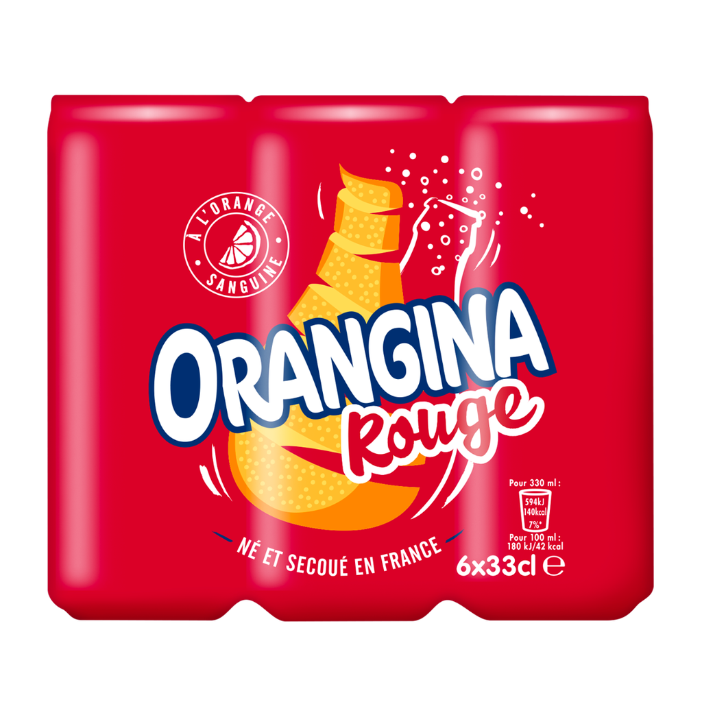 ORANGINA CANS 0.33 ROUGE (6)