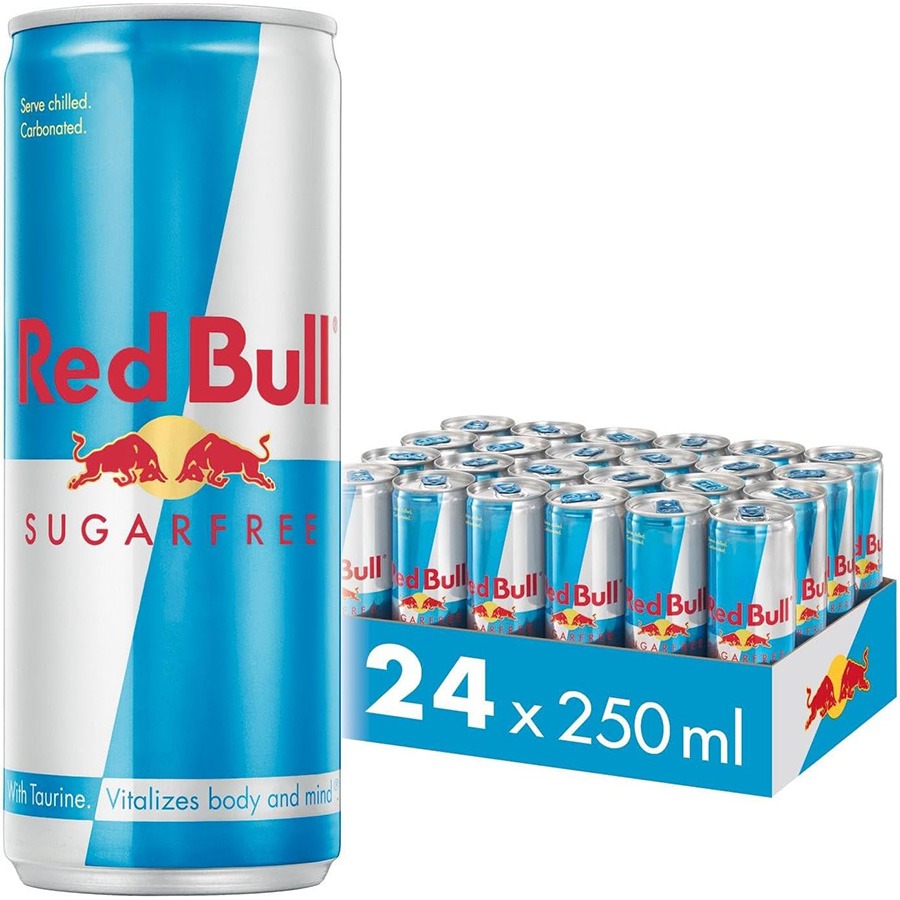 RED BULL CANS 0%SUGAR 0.25(24)