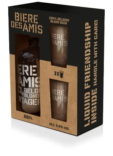 [97135] BIERE DES AMIS BOX 66CL+2GLZ