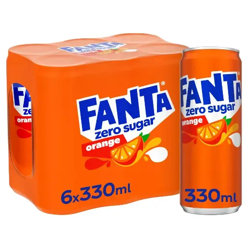 [25129] FANTA ORANGE ZERO 0.33 CANS (6